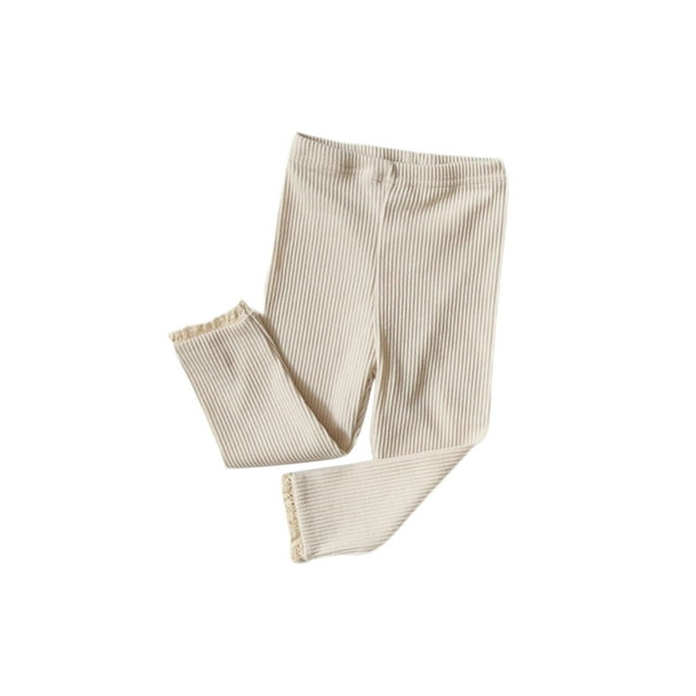 xiaxaixu Toddler Baby Footless Tights, Rib Knit Lace Trim Stocking Leggings
