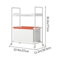 thumbnail image 3 of Rolling Shoe Organizer with Wheels - 2-Tier Large Capacity & Easy Assembly Storage Box, Ideal for Clothes & Toys, 30x22x11 In,White, 3 of 6