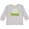 thumbnail image 3 of Inktastic Here Comes Trouble Boys or Girls Long Sleeve Toddler T-Shirt, 3 of 5