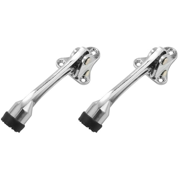 , 2 Pack Kickdown Door Stop, Door Holder Open with Spring Lever Rubber