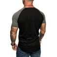 thumbnail image 3 of Men's summer new color matching sports loose casual fashion short sleeve, 3 of 4
