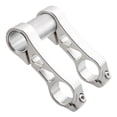 thumbnail image 2 of Extensor de manillar de bicicleta de aleación de aluminio con soporte de doble abrazadera. plata, 2 of 8