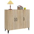 thumbnail image 2 of vidaXL Sideboard Sonoma Oak 90x34x80 cm Engineered Wood, 2 of 5
