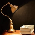 thumbnail image 4 of Brass Desk Lamp, Adjustable Table Lamp, Vintage Task Lamp with Rotary Shade Adjustable Height, 4 of 4