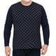 thumbnail image 1 of Jumpingount Ropa interior térmica para hombre, Otoño Invierno, alta elasticidad, cómodo, fino, cuello alto, Tops de algodón, resistente al frío, traje Camisetas  rejillas/azul oscuro XL Jumpingount AP013270-04, 1 of 6