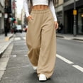 thumbnail image 6 of Womens Wide Leg Sweatpants Elastic High Waisted Baggy Sweatpants Casual Fall Winter Lounge Trousers with Pockets, 6 of 7