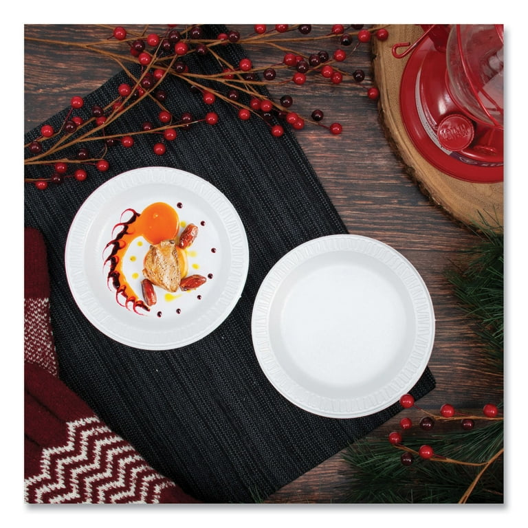 Quiet Classic Laminated Foam Dinnerware Plates, 6 Inches, White, Round, 125/Pack, Sold as 1 Carton, 1000 Each per Carton Quiet Classic Laminated Foam Dinnerware Plates, 6 Inches, White, Round, 125/Pack, Sold as 1 Carton, 1000 Each per Carton
