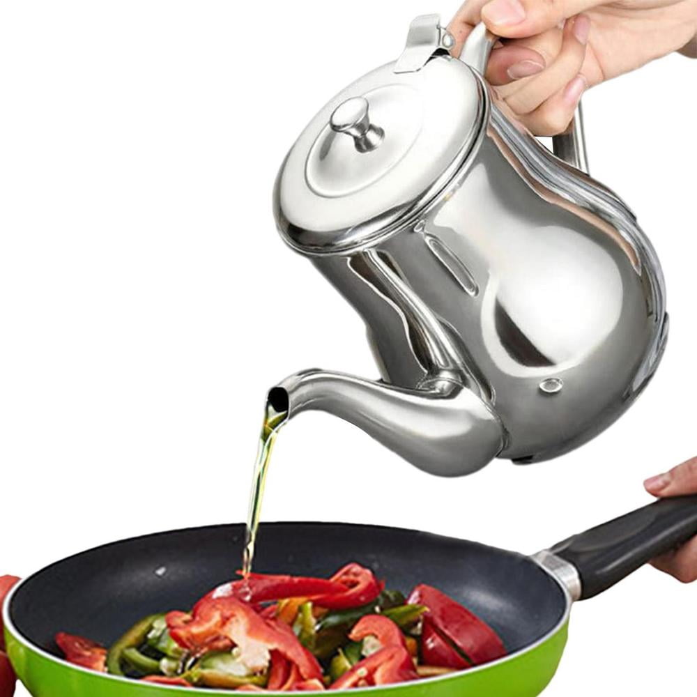 Kitchen Oil Dispenser Bottle Stainless Steel Water Dispenser Soy Sauce Container with Spigot