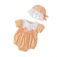 thumbnail image 1 of Chemises d'Automne pour Bébés Filles Combinaison de Neige Bébé Fille Été Imprimé à Capuche Triangle Combinaison d'Escalade Bébé Fille Sac Veste Anti-Pet Combinaison Cool, 1 of 4