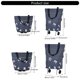 thumbnail image 3 of Sturdy Cloth Foldable Shopping Cart Easy Storage Portable Shopping Pull Cart Made of Oxford Fabric with Wheels L space gray, 3 of 5