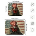 thumbnail image 3 of Retro Chicken with American Flag Dish Drying Mat 18x24 Absorbent Microfiber Draining Rack Pad for Kitchen Counter Sink, 3 of 8