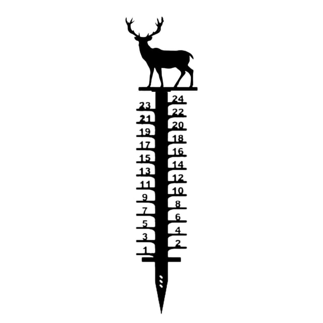 Gift 24cm Snowflake Snow Measuring Instrument Snowmobile Snow Measuring Instrument Metal Snow Measuring Ruler Outdoor Garden Ornament Y-3sl 98030