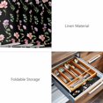 thumbnail image 6 of Placemats Set of 4, Pink Spring Floral Woven Placemat, Linen Place Mats for Kitchen/Dining Tables, Flowers Botanical Elegant Pastoral Black Washable Table Mats for Party, 6 of 8