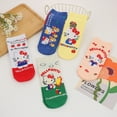 thumbnail image 2 of WANNGWEE 5 Pairs Hello Kitty Kids Athletic Crew Socks - Soft, Warm & Comfortable Cartoon Socks for Boys & Girls - Non-Slip Everyday Socks for School, Sports & Play WW728#1337, 2 of 5