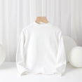 thumbnail image 5 of YOUYEDIAN Boys Turtleneck Long Sleeve Shirts Kids Fleece Mock Neck Base Layer Top Casual Soft Comfy Versatile Sweater Sweatshirt (White, 6-7 Years), 5 of 5