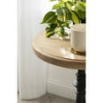 thumbnail image 3 of Kate and Laurel Wixley Round Wood and Metal Side Table, 18 x 25, Hazelnut Brown and Black, Farmhouse Circle Pedestal End Table with Turned Base and Mixed Materials Design, 3 of 9