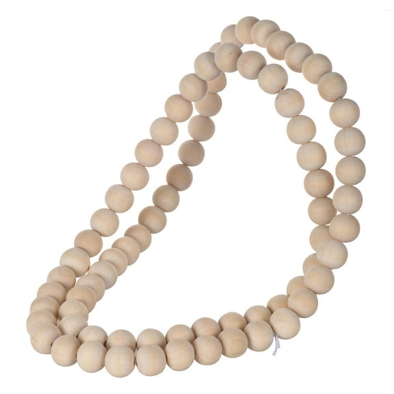 A&B Home 24" Pine Sphere Beads, Long-Color:Whitewash,Style:Classic Vintage