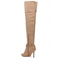 thumbnail image 4 of Jessica Simpson Ammira Chain Detail Over Knee Stiletto Heel Boots Taupe Suede (CHEYENNE, 8), 4 of 6