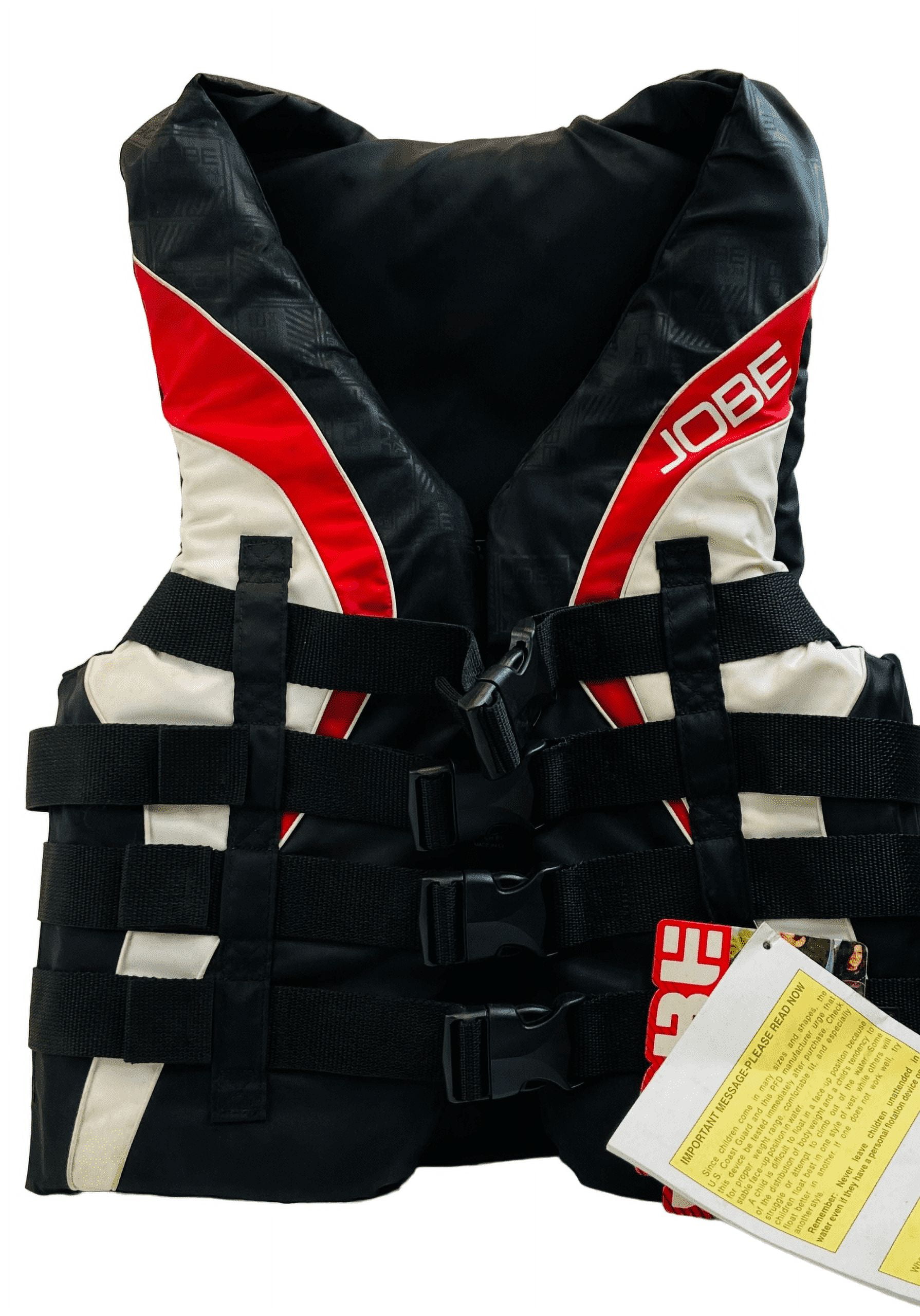 Jobe Progress 4 Buckle Vest Unisex Red/Black - SMALL
