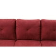 thumbnail image 3 of Starhome L Shaped Red Couch with Storage Ottoman(Pillows Included) Microfiber, 3 of 7