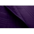 thumbnail image 4 of Chezmoi Collection Kingston Queen Size Bedspread Set, 3-Piece Dark Purple Oversized Quilted Microfiber Lightweight Bedspread Coverlet (100"x106"), 4 of 9