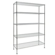 5-Tier Adjustable Storage Shelving Unit Chrome