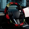 thumbnail image 6 of Cherry 14.5 Inch Printing PVC Leather Auto Accessories Car Wheel Cover Steering Wheel Cover, 6 of 6