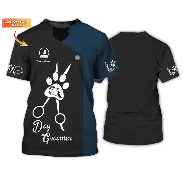 Camiseta de verano personalizada con estampado 3D para hombre y mujer, camisa Unisex de aseo, uniforme, ropa no laboral, DW171Adult size S Gao Jinjia LED