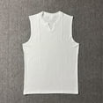 thumbnail image 3 of Alvivi Men Sleeveless Undershirt Shirts Tank Top Compression Ribbed Knit Vest Low Cut Muscle Tee White 3XL, 3 of 6