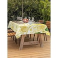 thumbnail image 3 of Outdoor Tablecloth with Umbrella Hole for Patio/Picnic/Party/Camping, Watercolor Lemons Weeping Waterproof Table Cloth Rectangle Table Cover Washable, Summer Yellow Floral (60"x 120"), 3 of 8