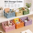 thumbnail image 4 of Pastel Storage Crates 6-Pack, Space-Saving Foldable Baskets for Office Classroom Bedroom with Label Sheets & Marker, 4 of 10