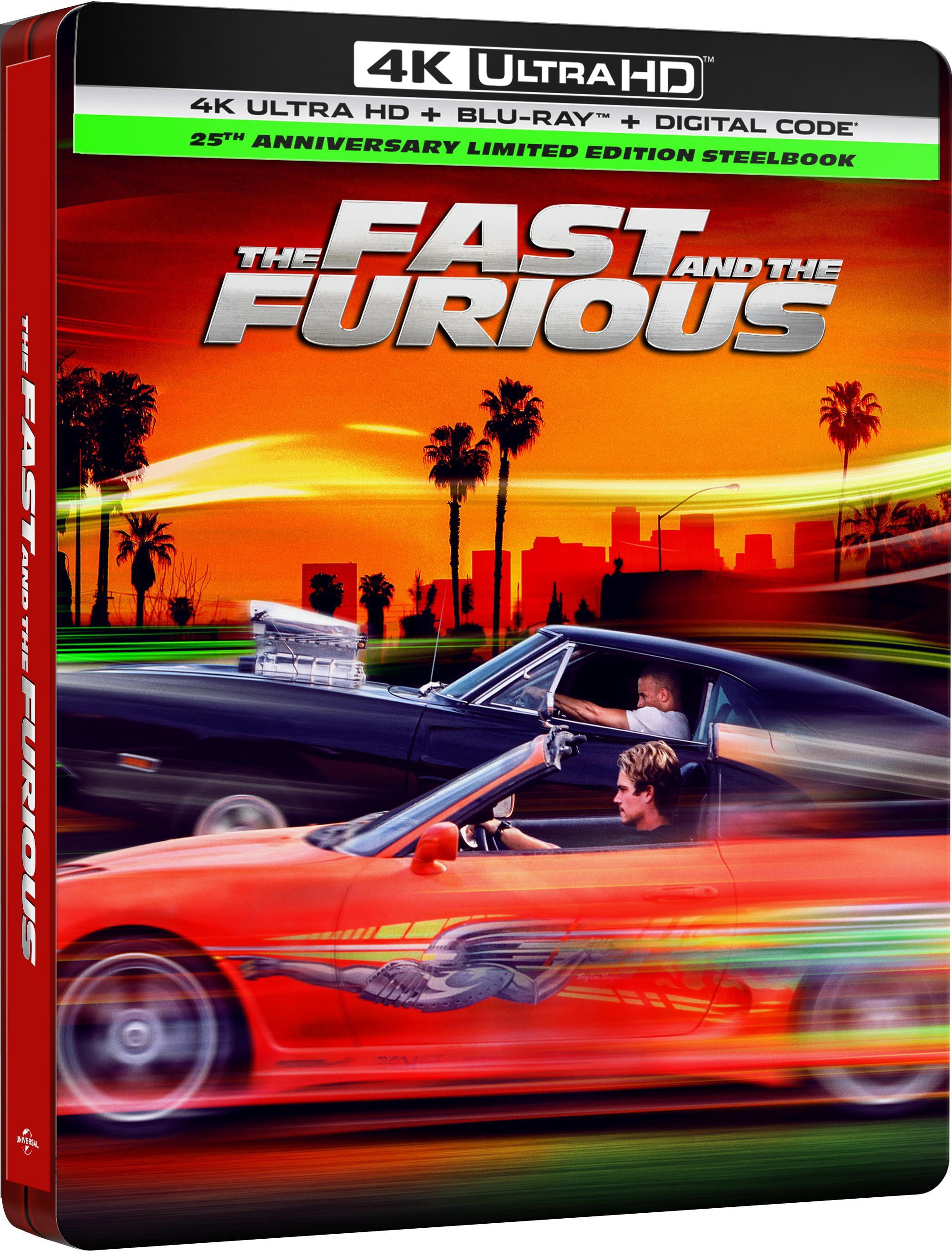 The Fast and the Furious (25th Anniversary Edition) (Steelbook) (4K Ultra HD + Blu-ray + Digital Copy), Action, Universal