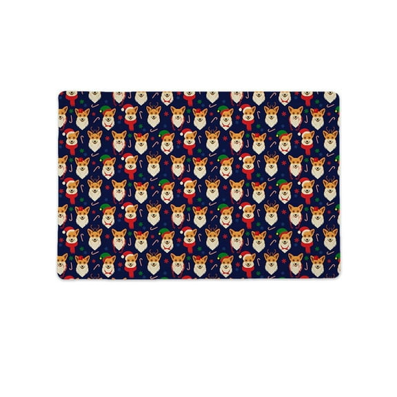 Corgi Christmas Pattern Mat Rectangle -Image by Shutterstock,