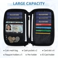 thumbnail image 4 of RFID Blocking Travel Passport Wallet Red Guitar Punk Skeleton Water Resistant Document Organizer, Multi Pockets Anti-Theft Card Holder with Detachable Strap for Travel Vacation, 4 of 8