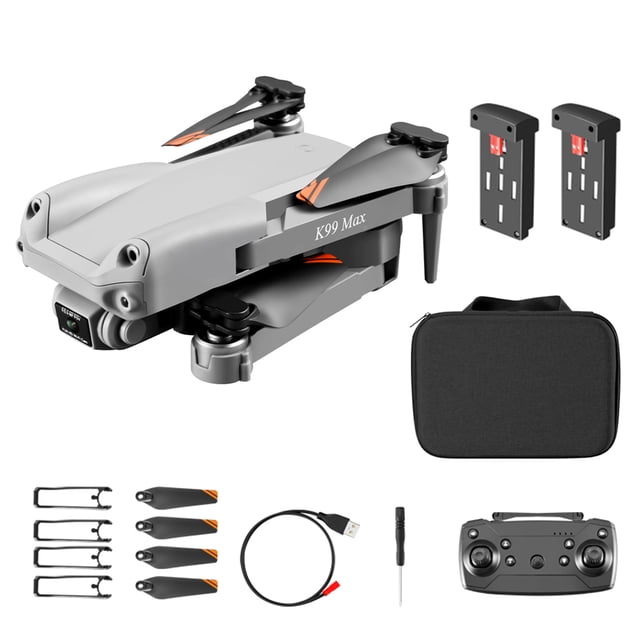 Moyic Dron con cámara WiFi automático para evitar obstáculos, cuadricóptero con Control remoto, fotografía aérea, sesión de fotos, Accesorios para aéreos Gris 2 Celdas tipo 3