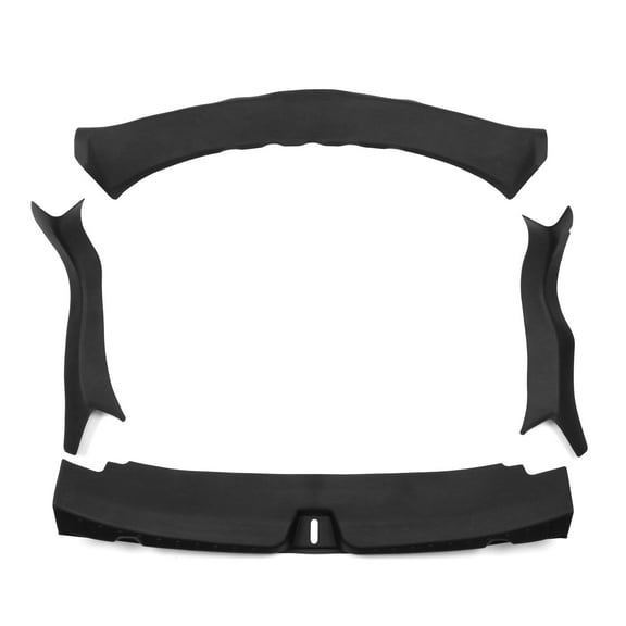 Ikon Motorsports 4PCS TPE Rear Trunk Guards Rear Bumper Guard Protector Sill Plate Kit Interior Accessories Compatible with 2024-2025 Tesla Model 3 Highland, Black