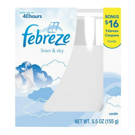Febreze Linen & Sky Candle, 5.5 oz