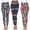 Purple/Fuchsia Paisley, Black/White Paisley, Navy /Pink Argyle, variant on White Mark Women's 3 Pack of Printed Leggings