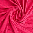thumbnail image 2 of Zelouf Florence Daisy Knit Eyelet  , Sewing, DIY, Crafts Fabric by the Yard, Luminous Pink, 5 Yard, 2 of 3