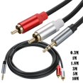 thumbnail image 4 of TINYSOME 3.5mm Male to 2RCA Male Cable Wire for Active Speaker Amplifiers TV, 4 of 15