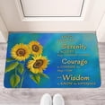 thumbnail image 2 of Gray Wood Sunflower Flowers (2) Welcome Doormat for Indoor/Outdoor Entrance Gray Wood Sunflower Flowers (2) Decoration Door Mat Kitchen Door Mat Bedroom Doormat 17x30 Inch, 2 of 6