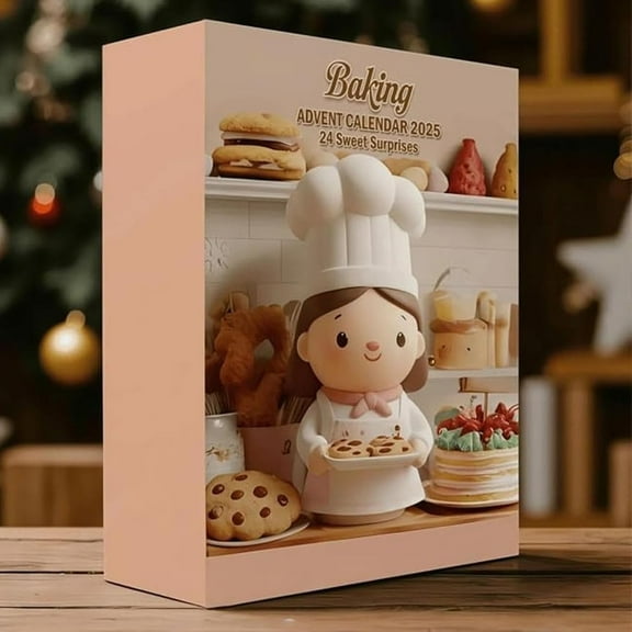 Baking Advent Calendar 2025 - 24 Days of Sweet Surprises, Christmas Countdown Calendar, Personalized Baking Gift for Families, Cute Food Ornaments