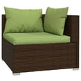 thumbnail image 3 of vidaXL 8 Piece Patio Lounge Set with Cushions Poly Rattan Brown, 3 of 5