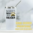 thumbnail image 2 of Onebttl School Bus Driver Appreciation Gifts for Women, Men - World''s Best Bus Driver - 20oz/590ml Stainless Steel Insulated Tumbler - Thank you Gifts for School Bus Driver, 2 of 6