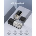 thumbnail image 3 of SMONET WiFi Smart Lock, Keyless Entry Door Lock Electronic Keypad Deadbolt, Smart Lock for Front Door with Gateway Hub, App Control, Auto Lock, Compatible with Alexa, Remotely Control,Silver, 3 of 9