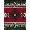 thumbnail image 2 of Red,Green, Ivory and Multi Modern Contemporary Cabin Area Rug, 2 of 4