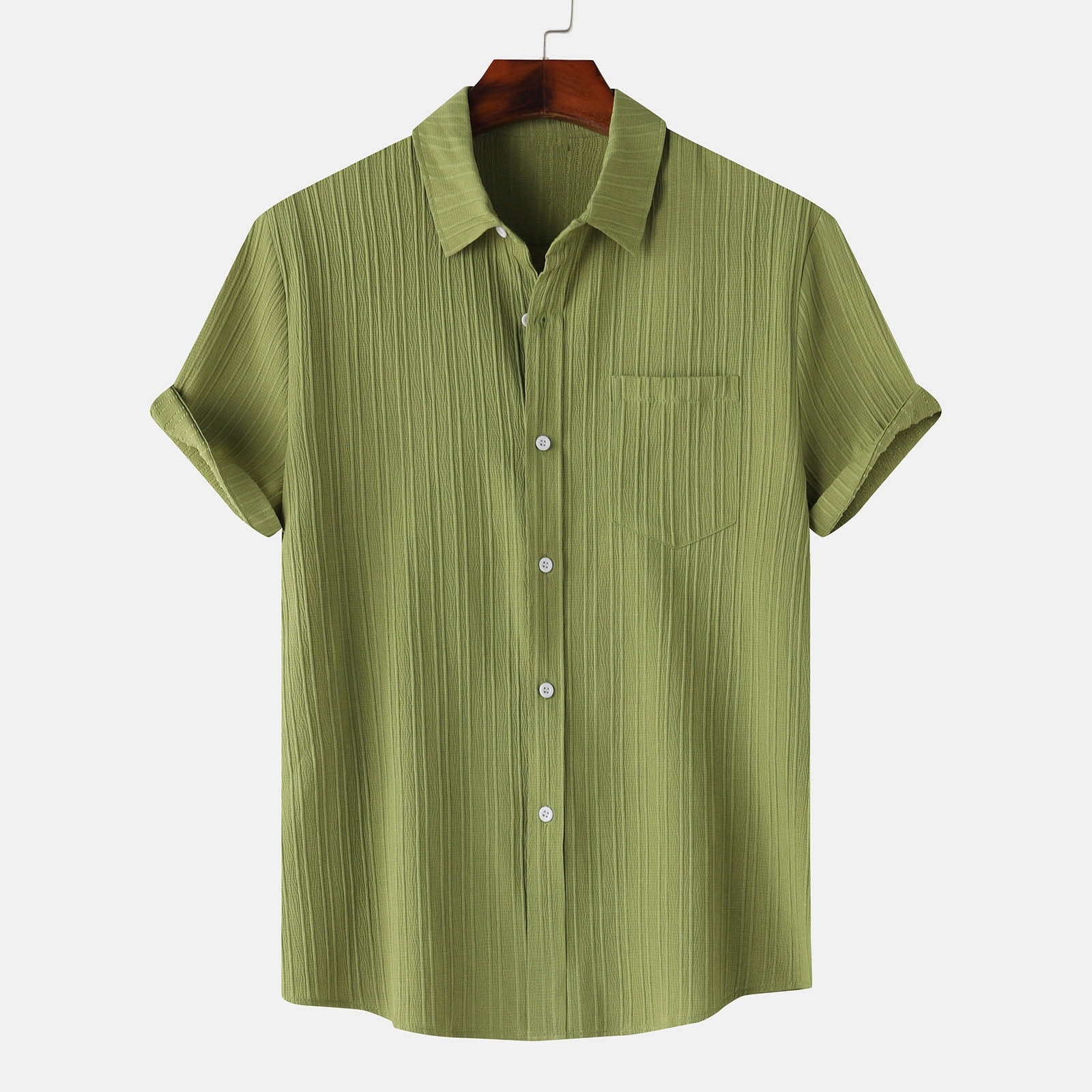 トップス REGULAR COLLAR SHORT SLEEVE SHIRT-LOOSE f2b2f10a-bb82-4e56-b00f-