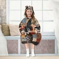 thumbnail image 7 of BZSMCE Wearable Blanket Hoodie Fashion Patchwork Blossoms Home Wear, 7 of 7