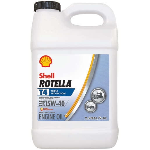 Shell Rotella T 15W40 Heavy Duty Diesel Oil, 2.5 Gallon