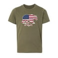 thumbnail image 2 of Bearica American Flag Kid's 4th of July Shirts, Patroitic Shirts for Kids - Olive MH200YPATRIOT S2 S, 2 of 3